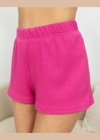 Малинова всесезон піжама жіноча з рубчику топ і шорти малиновий Maybel