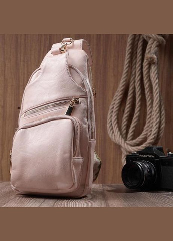 Сумка женская планшет для документов рюкзак слинг в дорогу сумочка для телефона Розовый 34800 Vintage (332612594)
