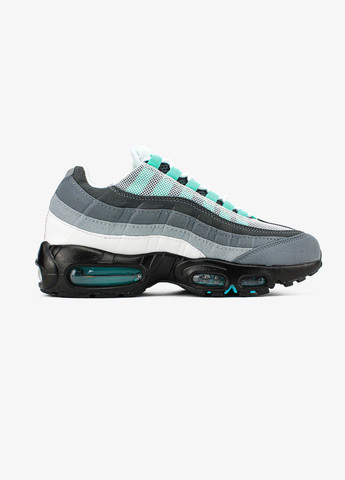 Сірі всесезон кросівки чоловічі nike air max 95 gray mint black | найк аір макс 95 сірі чорні No Brand