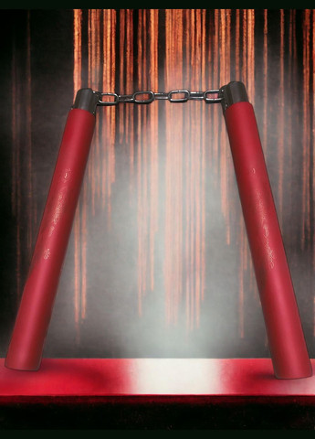 Нунчаки м'які для тренувань нунчаку на ланцюгу GDragon Sport тренувальні з неопрену Червоні 3_1_0_2 No Brand (317843976)