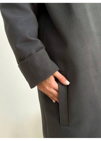 Сіре демісезонне Жіноче кашемірове пальто з поясом Vakko