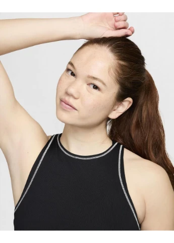 Майка One Fitted Dri-Fit Ribbed Tank Top Black FN3077-010 Nike — 398048422