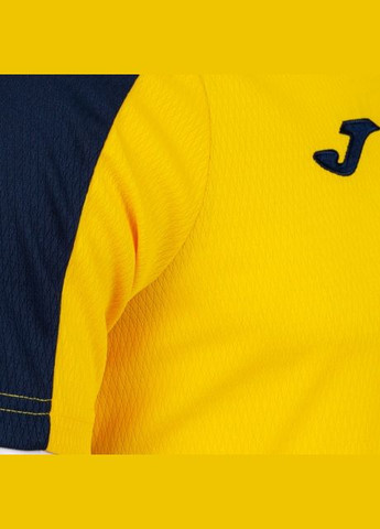 Жовта футболка футбольна eco championship жовта з темно-синіми вставками 102748.903 з коротким рукавом Joma Модель
