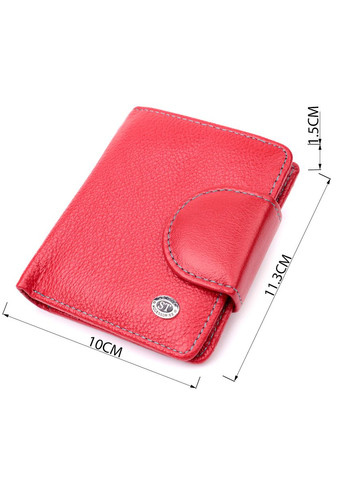 Шкіряний яскравий гаманець з монетницею 19453 Червоний st leather (329146432)