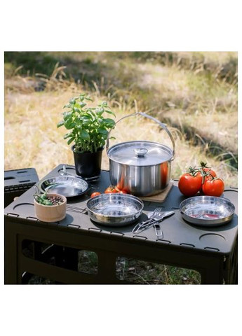 Набір туристичного посуду (T-FC-0021-metal) Tribe Compact Set сталевий (370019367)