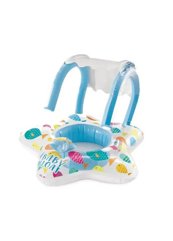 Детский Надувной плот круг для плавания з дашком надувний дитячий 56573 "Морська зірка" Intex (361409455)