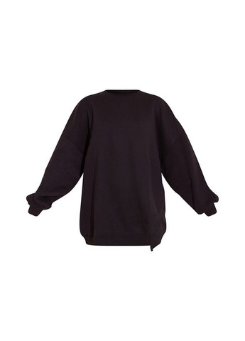 Чорний світшот на флісі PrettyLittleThing однотонний (361154880)