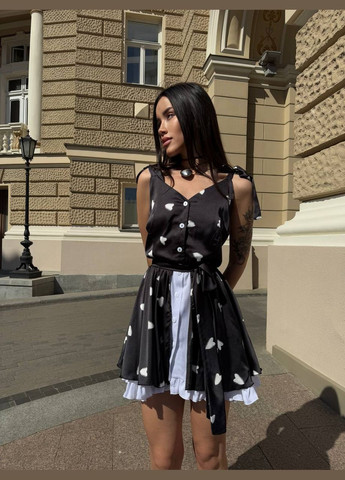 Черное праздничный платье No Brand с цветочным принтом