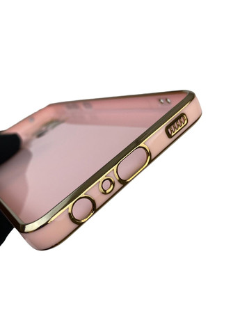 Чехол для Galaxy A72 SM-A725F с защитой камеры с золотой окантовкой на самсунг а72 пудровый gs1 Samsung (366234058)