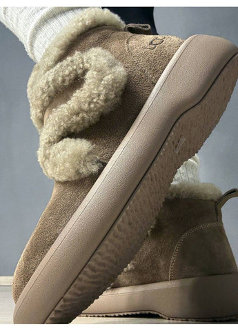 Черевики жіночі 13-3 уггі замшеві на хутрі з опушкою бежеві Hengji (364955719)