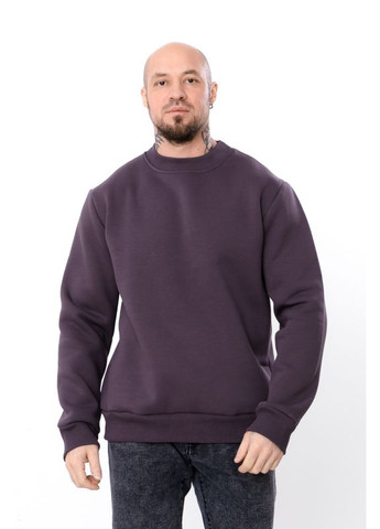 Графитовый теплый свитшот мужской однотонный с манжетами (p-18853) Носи своє однотонный без декора (371995968)