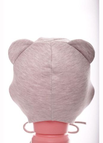 Шапка на завязках двойной трикотаж NICE DAY бежевая 1м+ (50169) BABYKROHA (323469582)