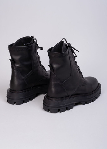 Осенние ботинки женские кожаные 1122151(01) черные 341377 Power