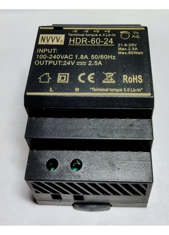 Блок питания на DIN-рейке 60W 24V HDR-60-24 No Brand (370393132)