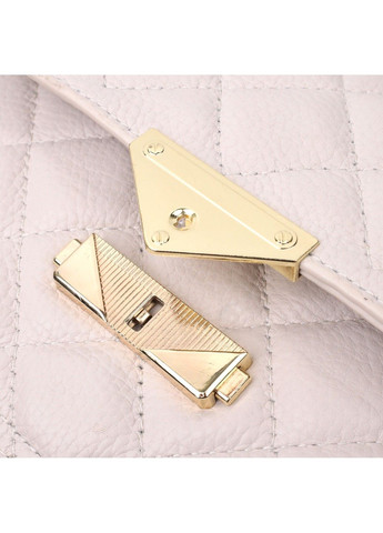 Витончена сумка жіноча з оригінальною клямкою з натуральної шкіри 22672 Біла Vintage (297993075)