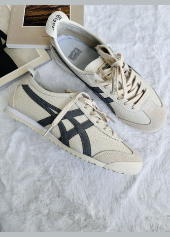 Бежевые демисезонные кроссовки мужские и женские asics onitsuka tiger mexico beige | асикс онитцука тайгер бежевые No Brand