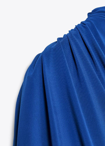 Синя вечірня сукня Zara однотонна
