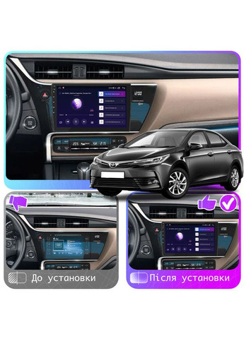 Магнитола 10" для Toyota Corolla XI (E160, E170) Рестайлинг 2015-н.в 2/32Gb CP 4G GPS Prime 9 шт. Lesko (336195390)
