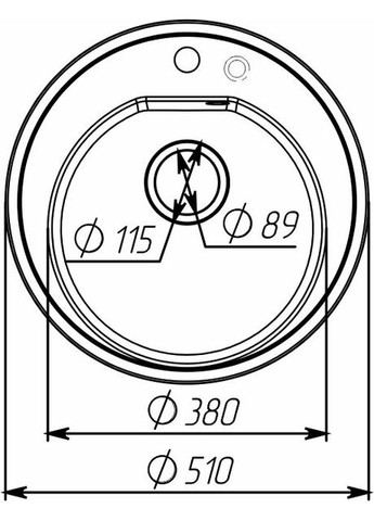 Гранитная мойка для кухни LUNA 510 матовая. Valeso (358059248)