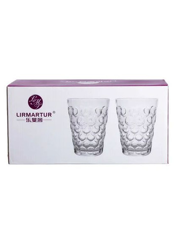 Набор стаканов из толстого стекла 6 штук по 400 мл Drops прозрачный Yiwu (334320638)