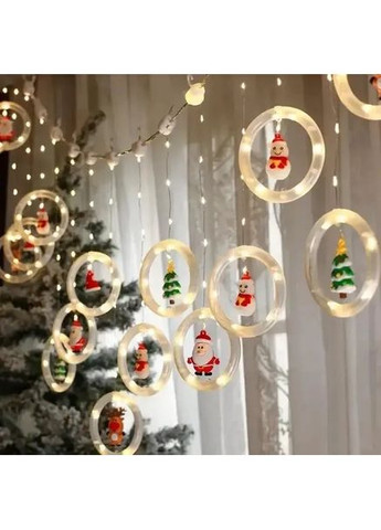 Гірлянда штора "Круги та кулі" 3м тепле біле світло Zibi (363833430)