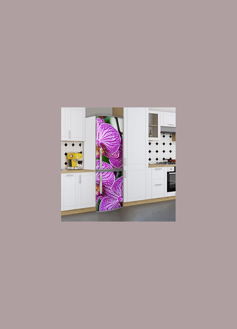 Самофиксирующаяся наклейка на холодильник, 180 х 60 см, магнитная Цветы Лицевая с ламинацией (holSM1_fl101445) Декоинт (278290310)