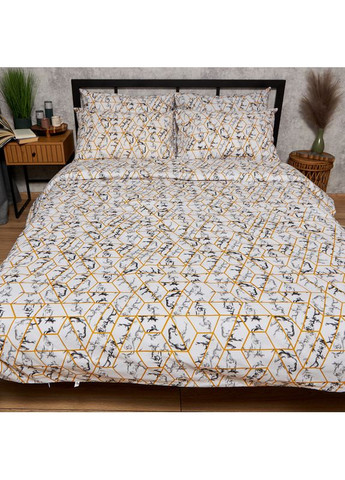 Комплект постельного белья Бязь Gold Люкс Полуторний 143х210 наволочки 2х70х70 (MS-820009467) Moon&Star Modern Marble (356114414)