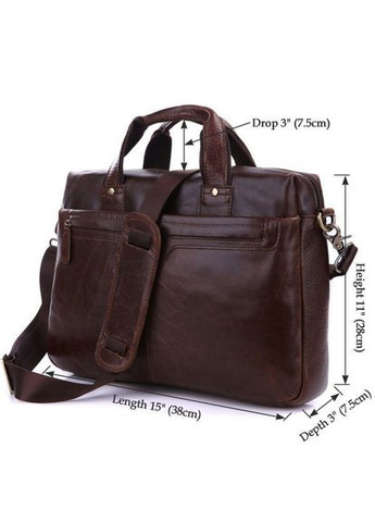 Сумка мужская через плечо кожаная 14114 Коричневая Vintage (302009049)