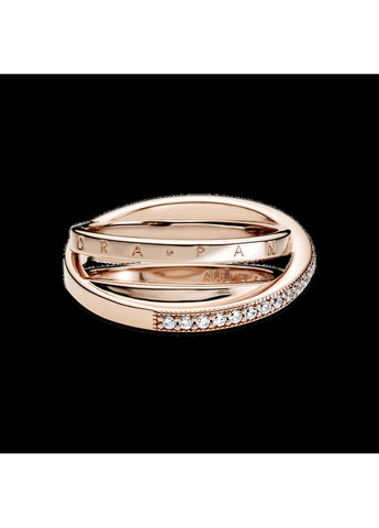 Каблучка Пандора потрійна стрічкова з паве 189057C01 Kabluchka (355346685)