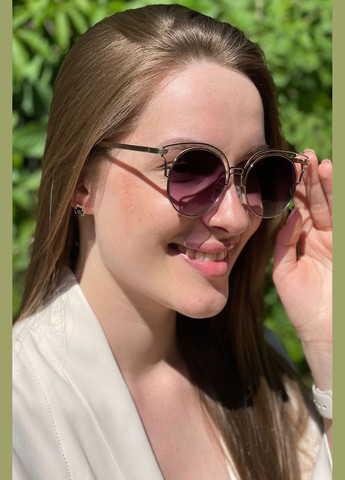 Окуляри жіночі золотистого кольору Let's Shop (299146776)