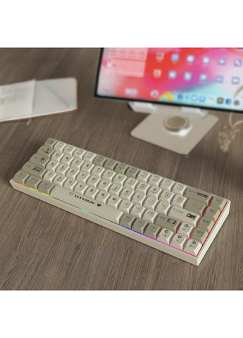 Клавиатура игровая ak680 Бело-Зеленая Ajazz (372019567)