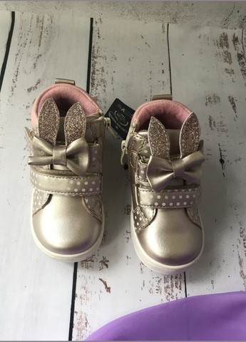 Золоті осінні кросівки демісезонні дитячі для дівчинки золотий (296) С.Луч