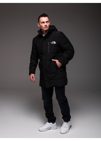 Чорна куртка чоловіча подовжена зимова . парка чоловіча No Brand