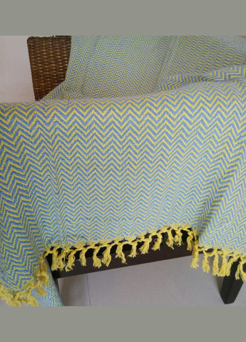 Плед бавовняний "Blue Yellow" 125х175 см a-3195 Silk Route (301940818)