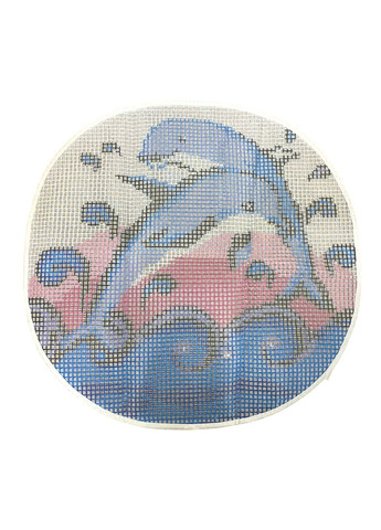 Набір для килимової вишивки килимок дельфіни (основа-канва, нитки, гачок для килимової вишивки) No Brand 1008 (293943054)