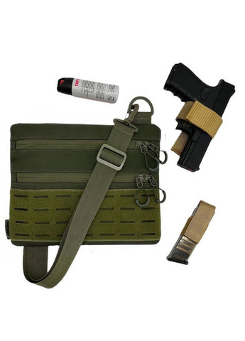 Чоловіча сумка через плече, RoKit Olive M, з патч панеллю. Чоловіча сумка через плече під патчі. HardKIT 9377271-HK (370140801)