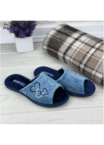 Тапочки кімнатні жіночі Е-0088-56 Сині No Brand (351857529)
