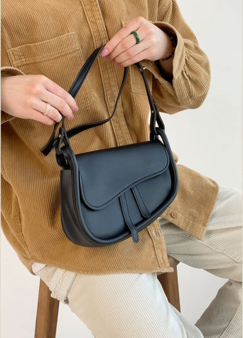 Женская сумка седло 7048 кросс-боди через плечо черная No Brand (292631183)