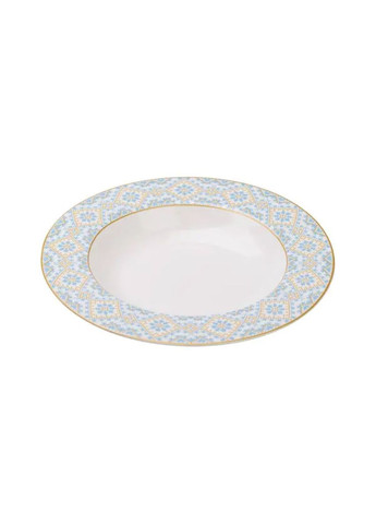 Тарілка супова порцелянова 21.5 см з орнаментом HP-7-739 Yiwu (353501924)