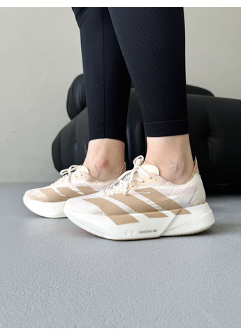КРОССОВКИ ЖЕНСКИЕ ADIDAS ADIZERO EVO SL GOLD / PINK АДИДАС АДИЗЕРО ЕВО No Brand розовые демисезоны (367176181)