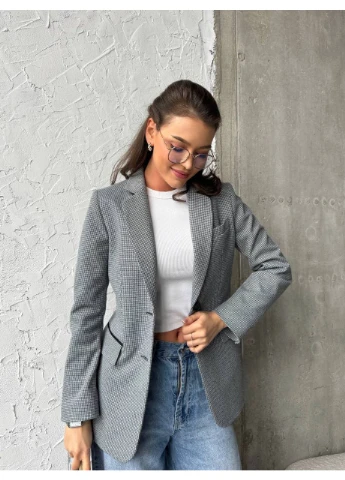 Черный женский женский классический пиджак Fashion - демисезонный