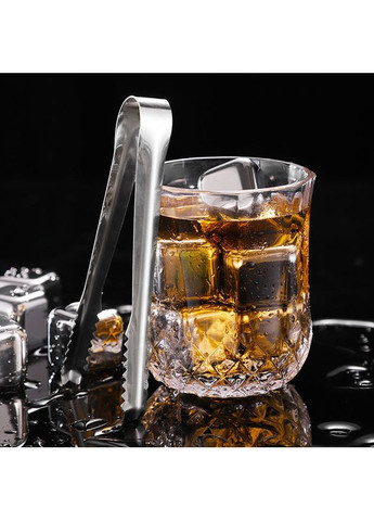 Набір з 12 каменів - металеві кубики льоду для охолодження напоїв + щипці No Brand (316580409)