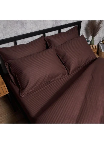 Набор (простыня 220х240 + 2 наволочки 70х70) Satin Stripe (MS-880000659) Moon&Star Warm Espresso (359376614)