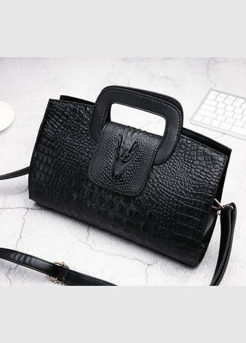Жіноча міні сумочка клатч сумка для жінок з крокодилом чорна OEM (332056188)