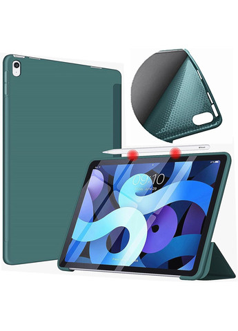 Чохол-книжка Tri Fold Soft TPU Silicone для Apple iPad Air (4/5) 2020/2022 10.9" Dark Green (711130) BeCover (368679966)