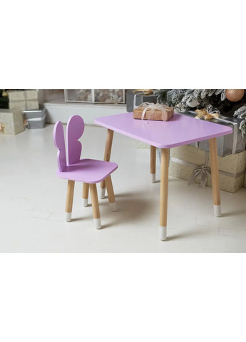 Столик детский со стульчиком Бабочка 46x60x45 см Фиолетовый (2184798415) No Brand (371687264)