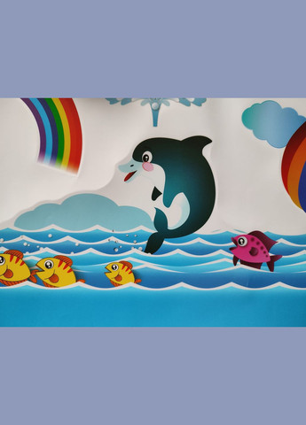 Вінілові наклейка на стіну Море маяк кит (лист 50 х 70 см) Б115 No Brand (302810317)