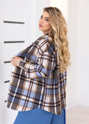 Байкова сорочка жіноча оверсайз картата No Brand (330527194)