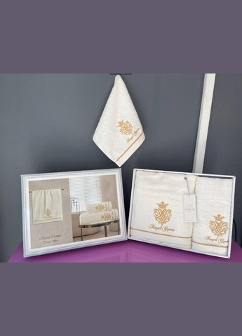 Набор полотенец Royal Crown krem Maison D'or кремовый