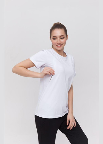Белая белая базовая футболка для беременных и кормящих мам Юла мама